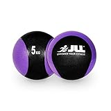 JLL Medicine Balls 1-10kg, Heavy Duty Rubber, Colour Coded Weights - For Weight Training, Exercise, Fitness, MMA, Boxing (5)
