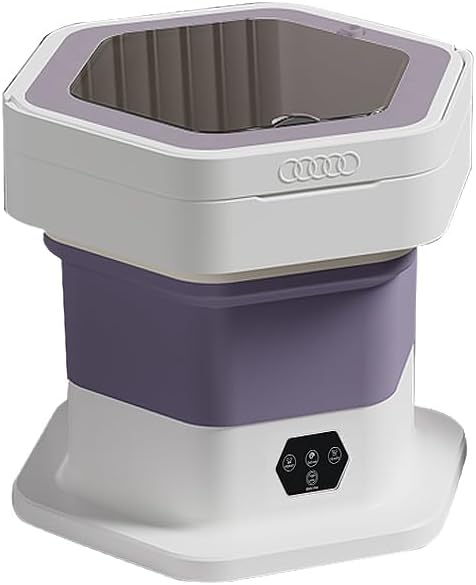 Lavadora portátil de 8 litros, mini lavadora plegable y secadora giratoria con 3 modos, limpieza profunda para ropa interiorropa de bebé, lavandería