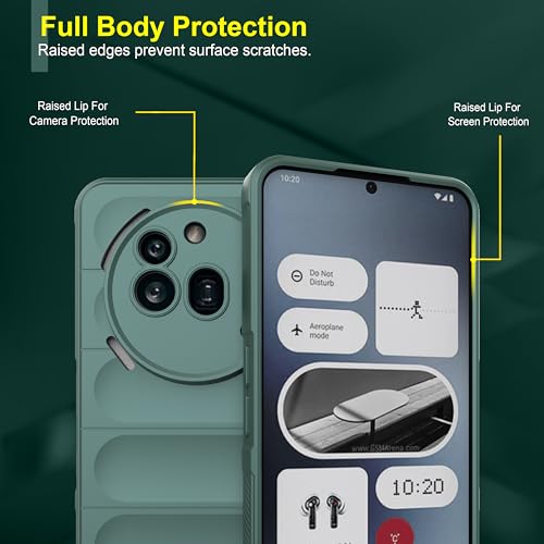 Image of Zapcase Back Case Cover for Nothing Phone (3a) Pro | Compatible for Nothing Phone (3a) Pro Back Cover | Liquid Silicon Magic Case with Camera Protection | Dark Green