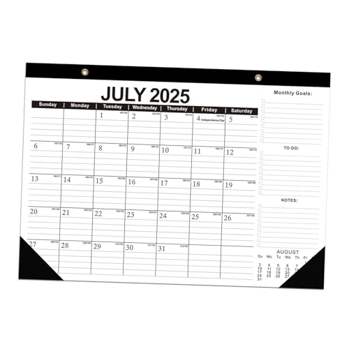 Calendrier de Bureau 2025-2026 de 18 mois pour l'organisation de l'entreprise