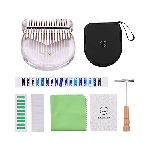 JUNCH Kalimba Kit de kalimba 17 touches en bois transparent coloré Instrument de musique Mbira Cadeau pour enfants (Kimi… - Les Beatles, Paul McCartney, John Lennon, RIngo Starr, George Harrison JUNCH Kalimba Kit de kalimba 17 touches en bois transparent coloré Instrument de musique Mbira Cadeau pour enfants (Kimi… – Image 6