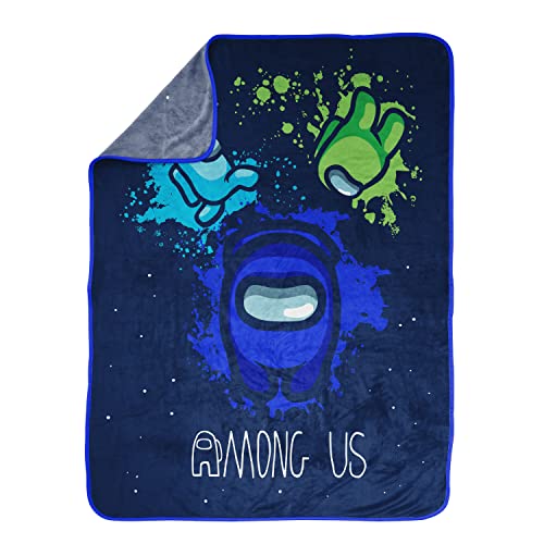 Image of Among Us Space Toss Throw Blanket - Measures 46 x 60 inches, Kids Bedding - Fade Resistant Super Soft Fleece (Official Among Us Product)