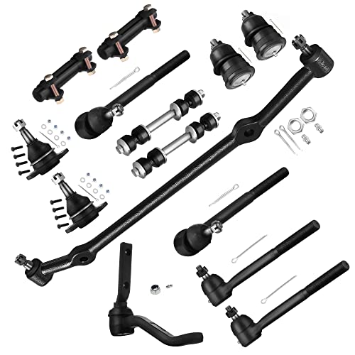 LSAILON 14pcs Inner Outer Tie Rod End Adjusting Sleeve Sway
