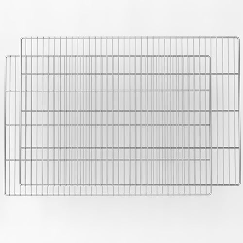 LANEJOY Griglie di ricambio per barbecue da 68 x 48 cm (confezione da 2), rete metallica in acciaio inossidabile, griglia di cottura multifunzione per barbecue all'aperto (SKW0001B)
