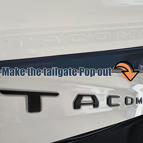 3D Matte Black Tailgate Letters