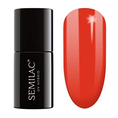 062 UV Nagellack Hybrid Semilac Poppy Red 7 ml