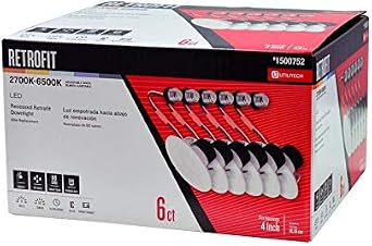 Utilitech 6-Pack 60-Watt Equivalent White Dimmable Recessed Downlight (4-in)