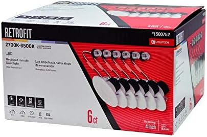 Utilitech 6-Pack 60-Watt Equivalent White Dimmable Recessed Downlight (4-in)