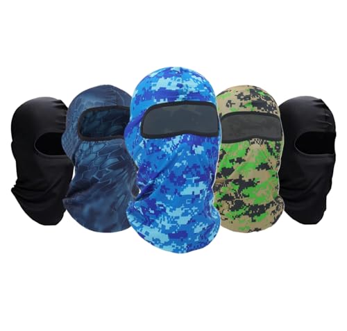 EVD-X 5 Pack Balaclava Face Mask Bandana Military Hood Headwear Unisex Tactical Training Cycling Ski Hunting (5PACK Emperor 1.0)
