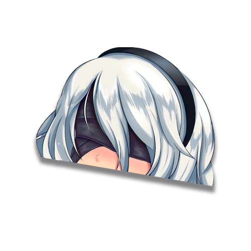 Higimono 5.1" For Nier 2B Creative Peeker Car Decal Motorcycle Helmet Car Window Caravan Vinyl Car Wrap Anti-Scratch #TOP4