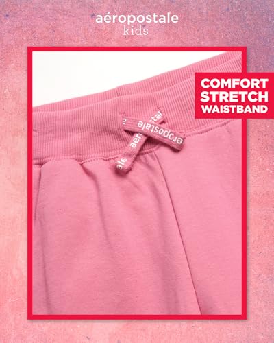 AEROPOSTALE Girls' Sweatpants - Fleece Wide Leg Performance Jogger Pants for Girls - Kids' Lightweight Joggers (7-16)4