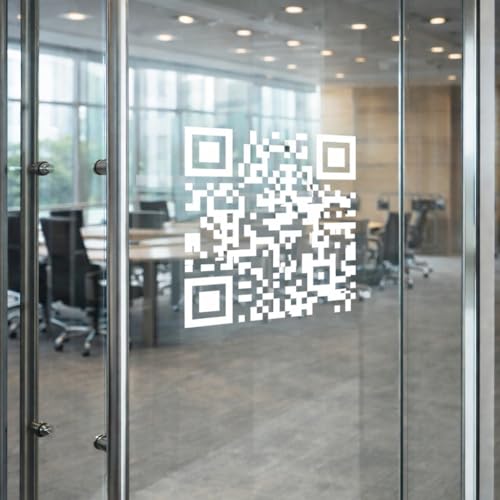 Custom QR Code | Business Cars Jeeps Trucks Walls Laptop Made in USA (White, 8 inch)