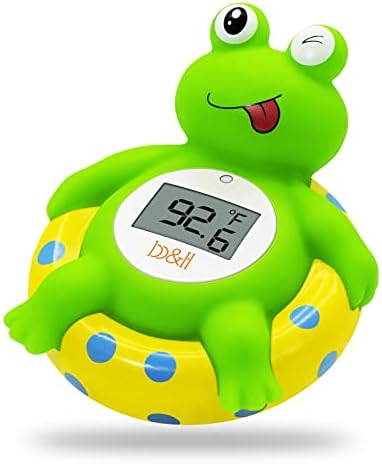 b&h Baby Bath Thermometer & Room Thermometer – Easy to Read Display | BPA-Free| Fahrenheit or Celsius | Digital Water Thermometer Floating Bathing Toy Shower Gift for Infant Newborn
