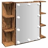 grand miroir vieux bois 【Grand espace de rangement :】 cette armoire à miroir pour les bijoux comprend des compartiments, qui offrent de l'espace pour vos articles et gardent tout en place.