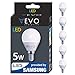 Produktbild 5er pack LED E14 5W A+ Lampe, 400 Lumen, Markenqualität, SMD2835 SAMSUNG, 160 GRAD, Kaltweiß 6500K
