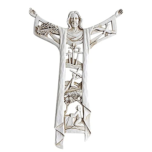 El Mejor Listado de Cruces y crucifijos de pared más recomendados. 50 SEEKVER Escultura de Jesús De Oración De Crucifijo De La Pared De La Cruz De
