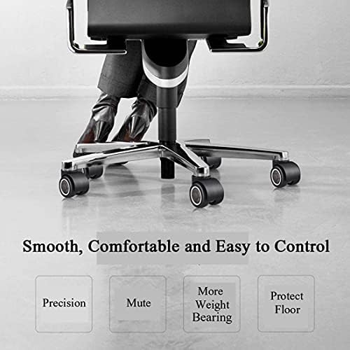 Office Chair Caster Wheel, Replacement Caster Rubber Wheels with Tire Widened Design for Protecting Floors 11mm x 22mm (7/16" X 7/8") Standard Stem Size Easy Install Set of 5