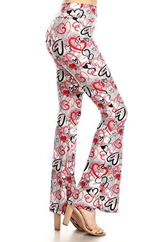 Leggings Depot Women's Ultra Soft Popular Printed Stylish Palazzo Pants BAT3