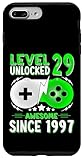 Installation facile Cadeau 29 Anniversaire 29 Ans Gamer Niveau 29 Débloqué 1997 Coque pour iPhone 7 Plus/8 Plus