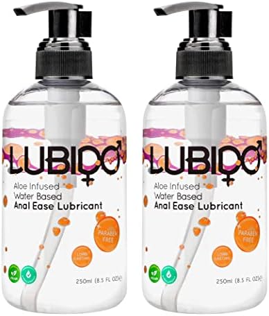 Lubido Aloe Infused Anal Ease Water Based Gel Lube 250ml (Pack of 2)