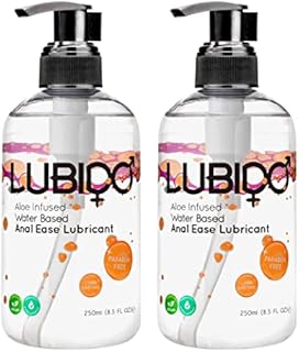Lubido Aloe Infused Anal Ease Water Based Gel Lube 250ml (Pack of 2)