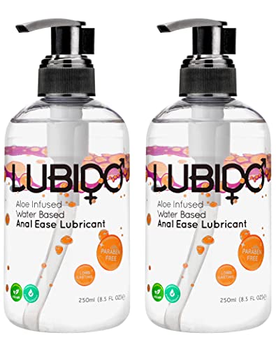 Lubido Aloe Infused Anal Ease Water Based Gel Lube - 250ml (Pack of 2)
