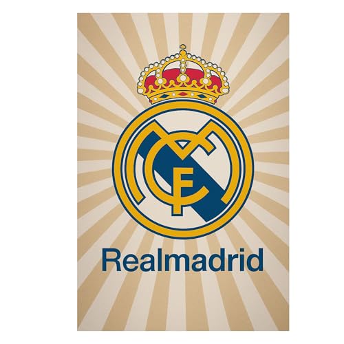SaoTi Toalla de Playa Real Madrid - Grande 140x70 cm, Microfibra Superabsorbente - Ideal para Fans, Gimnasio Toalla Ducha