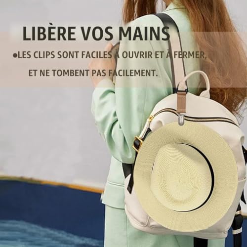 Sac De Voyage Cabine : Lot de 4 clips élastiques pour chapeau de voyage pour sac à main,sac m (... – Image 5