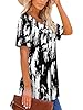 KISSMODA Plus Size Tops for Women Casual Shirts Pleated Tunic Tops Ruffle Blackwhite 2X #2