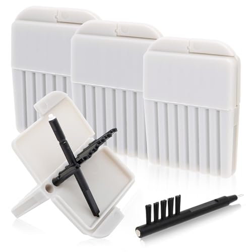 32pcs Hearing Aid Filters Wax Guard Filters for Phonak Widex Unitron and Resound Hearing Aids Cleaner with Cleaning Brush kit Accessories 4 Packs/32 Filters (Gray)