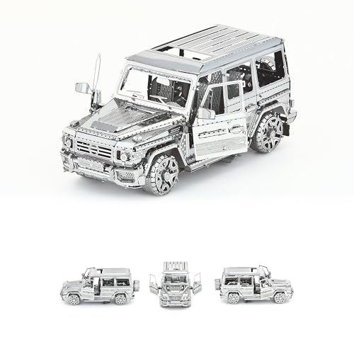 Amir Jamo® - 3D Metall Puzzle Auto Bausatz für Erwachsene – Modellauto Bastelset aus Metall – Miniaturfahrzeug DIY Modellbau – Schwierigkeitsgrad 4/5 – Geschenk für Männer, Frauen & Technikfans