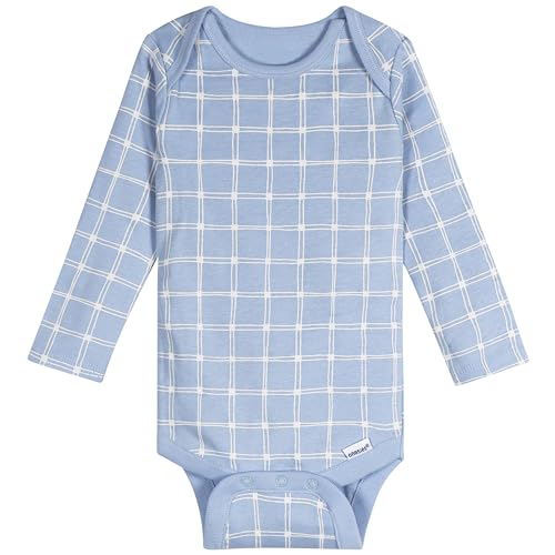 Image of Onesies Brand Unisex Baby 6-Pack Long Sleeve Bodysuits - Breathable Cotton One-Piece Outfits for Newborns & Infants