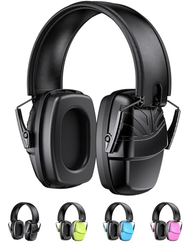 Link Dream Ear Protection Ear Muffs Noise Reduction SNR 35dB Hearing Protection Kids Adult Shooting Gun Range Mowing (1, Black)