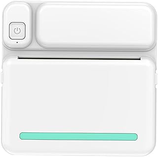 Portable Wireless Inkless Thermal Lovely Photo Printer Mobile Photo Mini Printer Instant Photo Printer for Photo Picture Receipt Memo Note Label Sticker Blue
