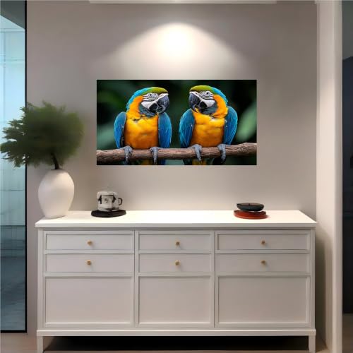 Vinilo decorativo de pared loro de la selva gran formato 3
