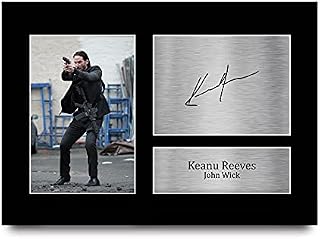 HWC Trading A4 Keanu Reeves John Wick Prezenty Drukowane Podpisane Autograf Zdjęcie Dla Fanów Pamiątek Filmowych