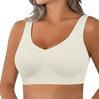 Reggiseno Senza Spalline Push Up Reggiseni Sportivo da Donna Senza Ferretto Cuciture Reggiseno Sottile Estivo Ice Comfort Top Schiena Scoperta Tezenis Morbido di Base per Grandi Taglie Forti Bianco XL
