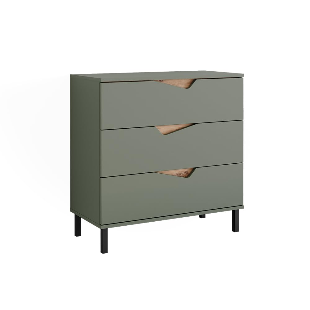 Vicco Cassettiera per camera da letto Marelle Verde/Artigianale 80x81.2 cm