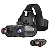 Head-Mounted Night Vision Goggles – Rechargeable Hands Free Night Vision Binoculars Goggles,1312FT Digital Infrared Viewing for Adults,Include 32GB SD Card,8X Digital Zoom