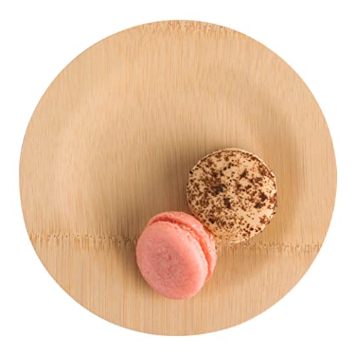 7 inch Party Plates - 100% Natural Bamboo Plates - 10 Pack Bamboo Disposable Biodegradable Plates Eco-Friendly Compostable Plates - Heavy Duty Plates Great For Fancy Appetizers or Desserts by brheez