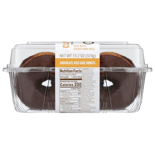Clyde\'s Chocolate Iced Cake Donuts, Frozen, 6ct - Thumbnail 2