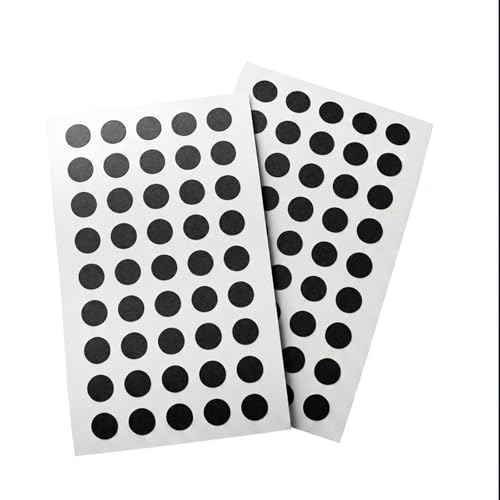 90pcs Smart Glasses Camera Cover Stickers, 0.7cm Tiny Round Privacy Stickers for Camera Flash, Waterproof & Heat-Resistant PVC, Removable No Residue, Portable Business Card Size (2 Sheets)