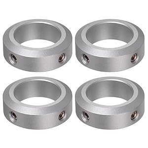 QUARKZMAN 4Stk Stellringe Stellringe welle 25mm Bohrung 38mm AD 12mm Breite Wellensicherungsring Tiefenanschlagringe für Rad Schubkarre Axle Getriebe Montagen CNC Maschine Werkzeuge