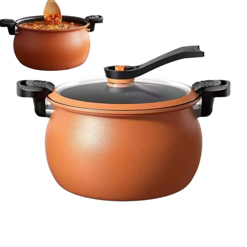 Eiserner - Olla a presión de 1600 g, olla a presión antiadherente, sartén | Ollas resistentes con tapa transparente | Diseño fácil de limpiar