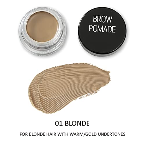 Maepeor Matte Eyebrow Pomade 6 Colors Creamy Smooth Full-Pigmented Brow Pomade Long Lasting Waterproof Cream Brow Gel With Eyebrow Brush (Matte, 01 Blonde) #TOP1
