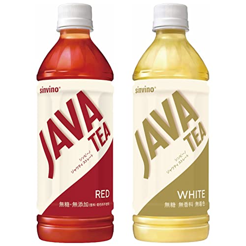 【Amazon.co.jp限定】大塚食品 JAVA TEA シンビーノ ジャワティ ストレート レッド&ホワイト 各12本 【セット買い】 無糖 茶 500ml×計24本