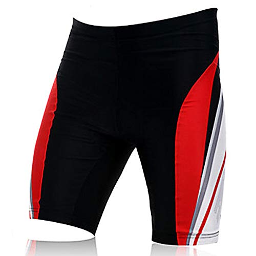 Bike Shorts Men with Padding Bicycle Clothing Riding Gear Cycling Short Pants Red Small