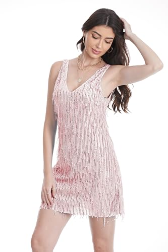 Image of women'Lace Tassels mini Dress Slip Sleeveless Party Club Dress
