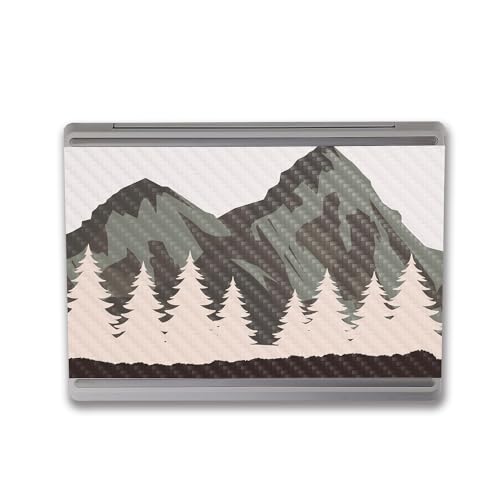 Image of MightySkins Carbon Fiber Skin Compatible with Microsoft Surface Laptop Go 3 (2023) Full Wrap Kit - Forest Range | Protective, Durable Textured Carbon Fiber Finish | Made in The USA
