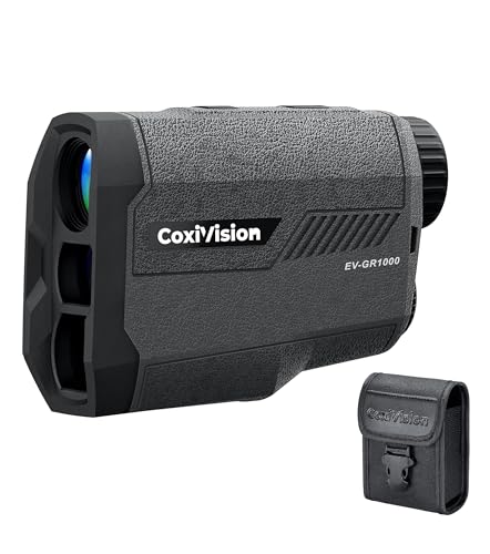 CoxiVision Télémètre avec Pente pour Golf et Chasse, télémètre de Haute précision de 1000, grossissement 6X, Verrouillage de Drapeau et Vibration, Mode Arc/Fusil, Compensation d'angle